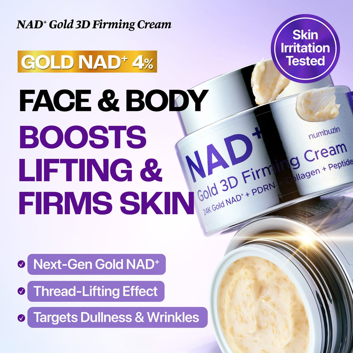 numbuzin No.9 NAD+ Gold 3D Firming Cream 50ml