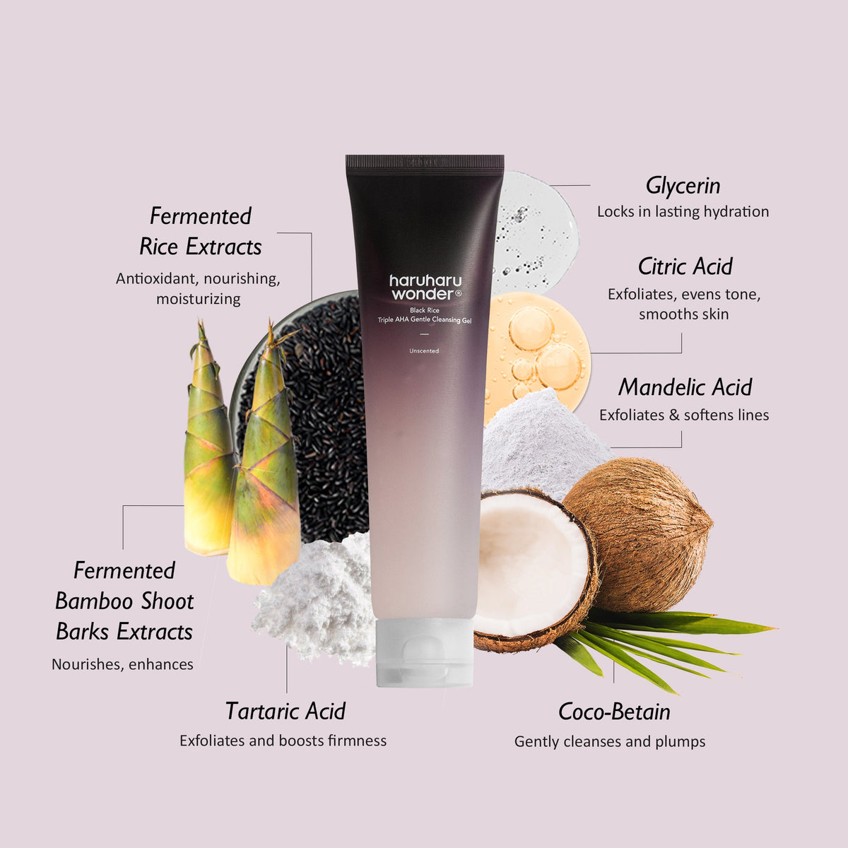 haruharu wonder Black Rice Triple AHA Gentle Cleansing Gel Mini 20ml