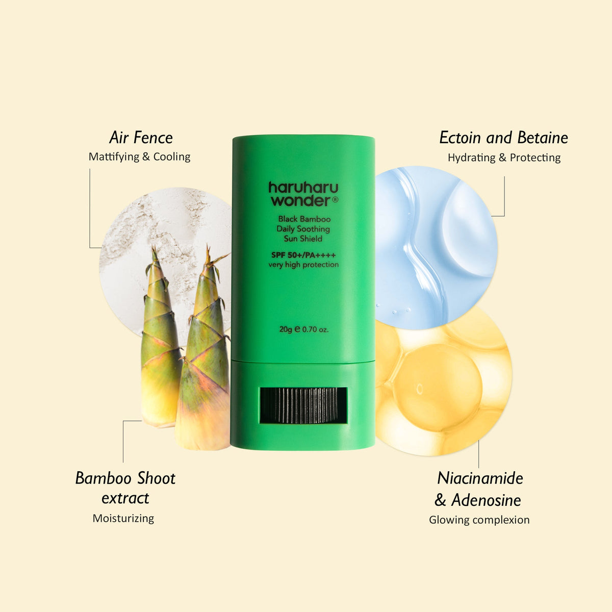 haruharu wonder Black Bamboo Daily Soothing Sun Shield 20g