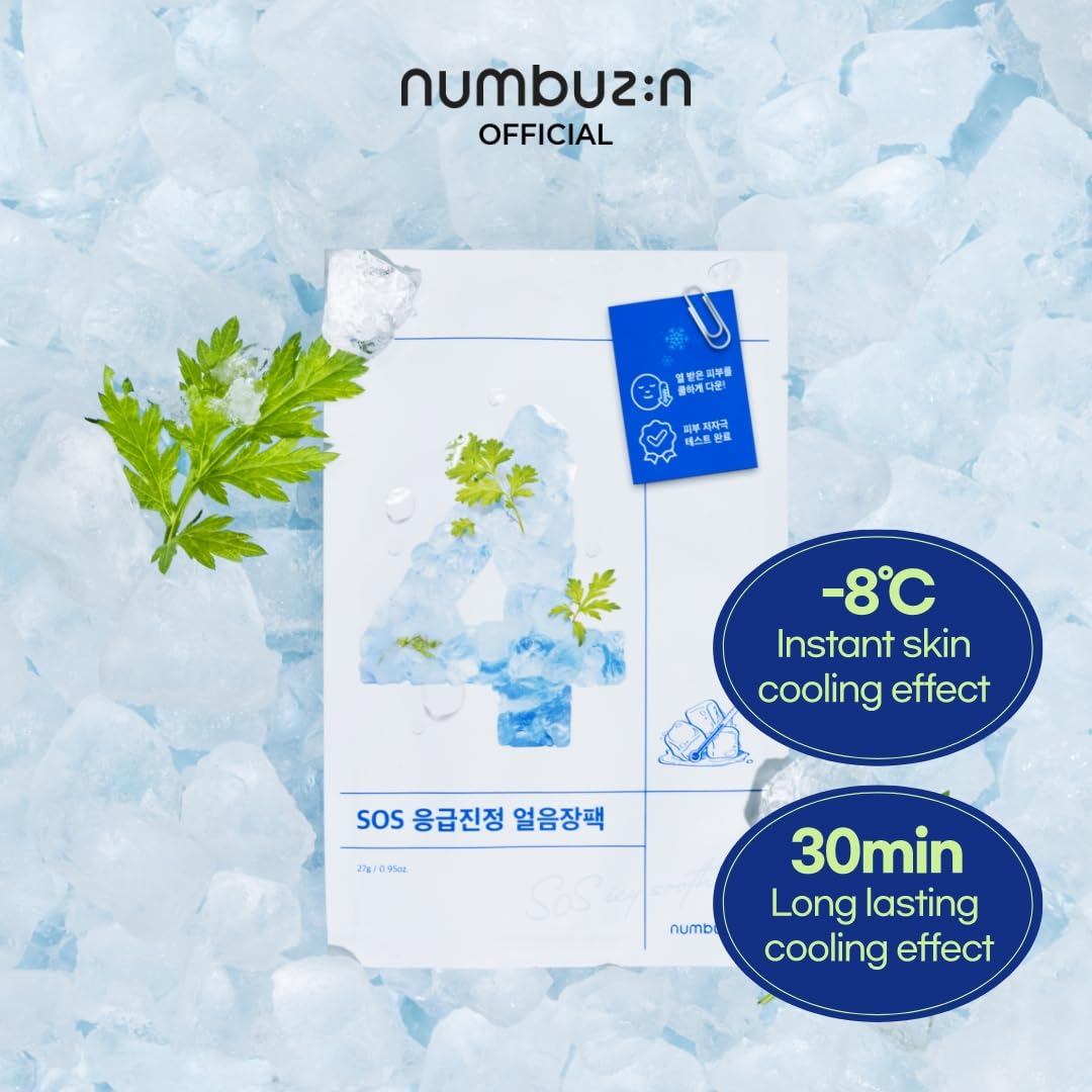 numbuzin No.4 SOS Icy Soothing Sheet Mask 27ml x 1 sheet