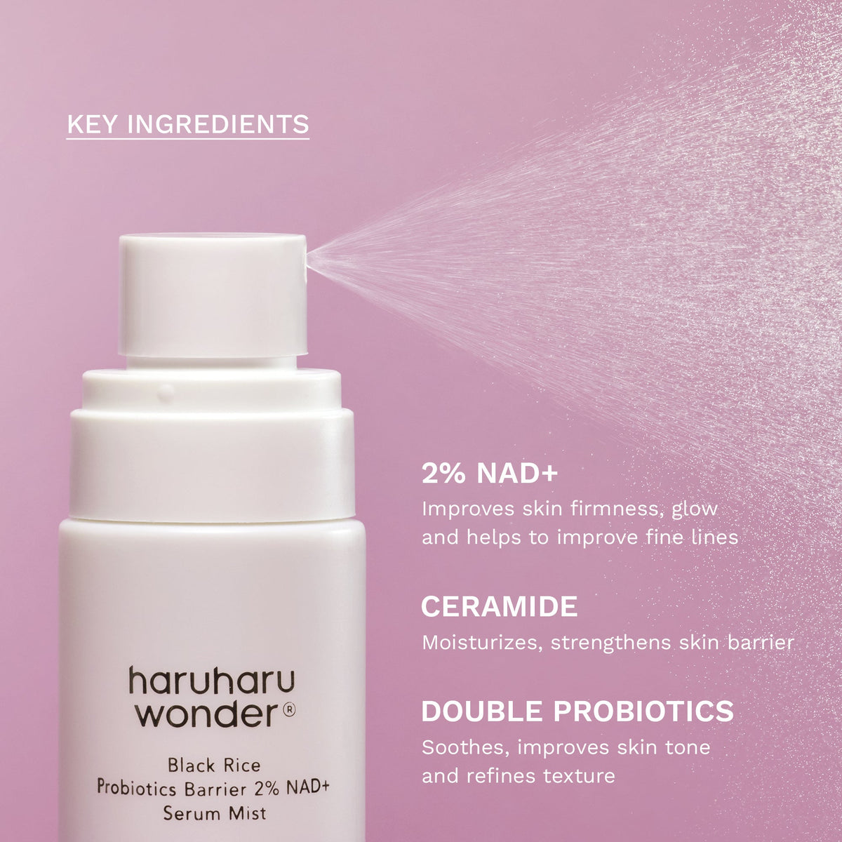 haruharu wonder Black Rice Probiotics Barrier 2% NAD+ Serum Mist 80ml