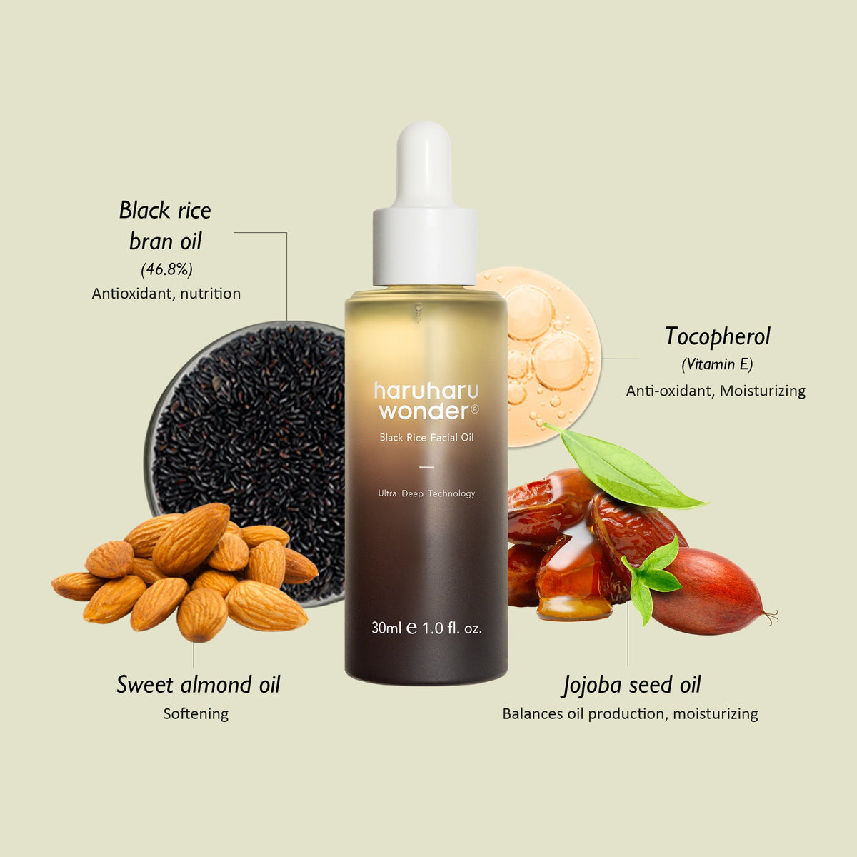 haruharu wonder Black Rice Facial Oil 30ml