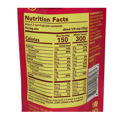 TruFru Hyper-Dried Real Strawberries in Dark Chocolate - 2.1 oz.