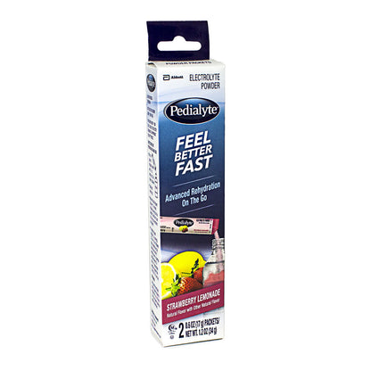 UNAVAILABLE - Pedyalite Electrolyte Power Strawberry Lemonade Powder Sticks – Two 0.6 oz. Packets