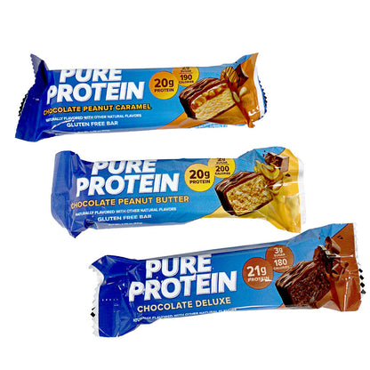 NEW - Pure Protein Bars Chocolate Variety Pack Gluten Free, High Protein, 1.76 oz.