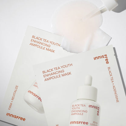 innisfree Black Tea Youth Enhancing Ampoule Mask 28ml x 1 sheet