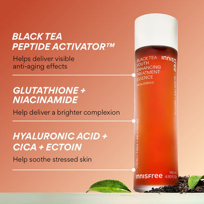 innisfree Black Tea Youth Enhancing Treatment Essence Jumbo 145ml