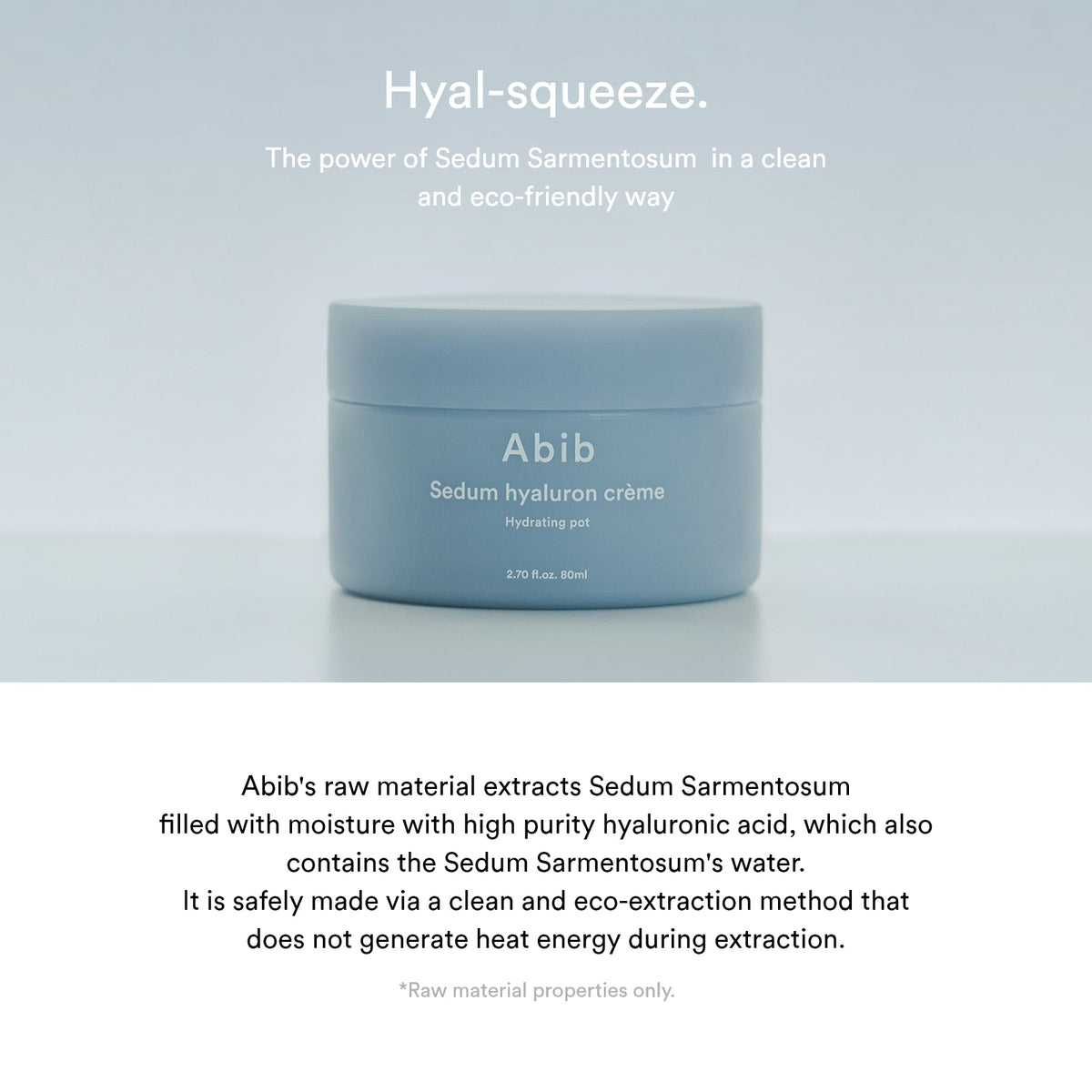 Abib Sedum Hyaluron Crème Hydrating Pot 80ml