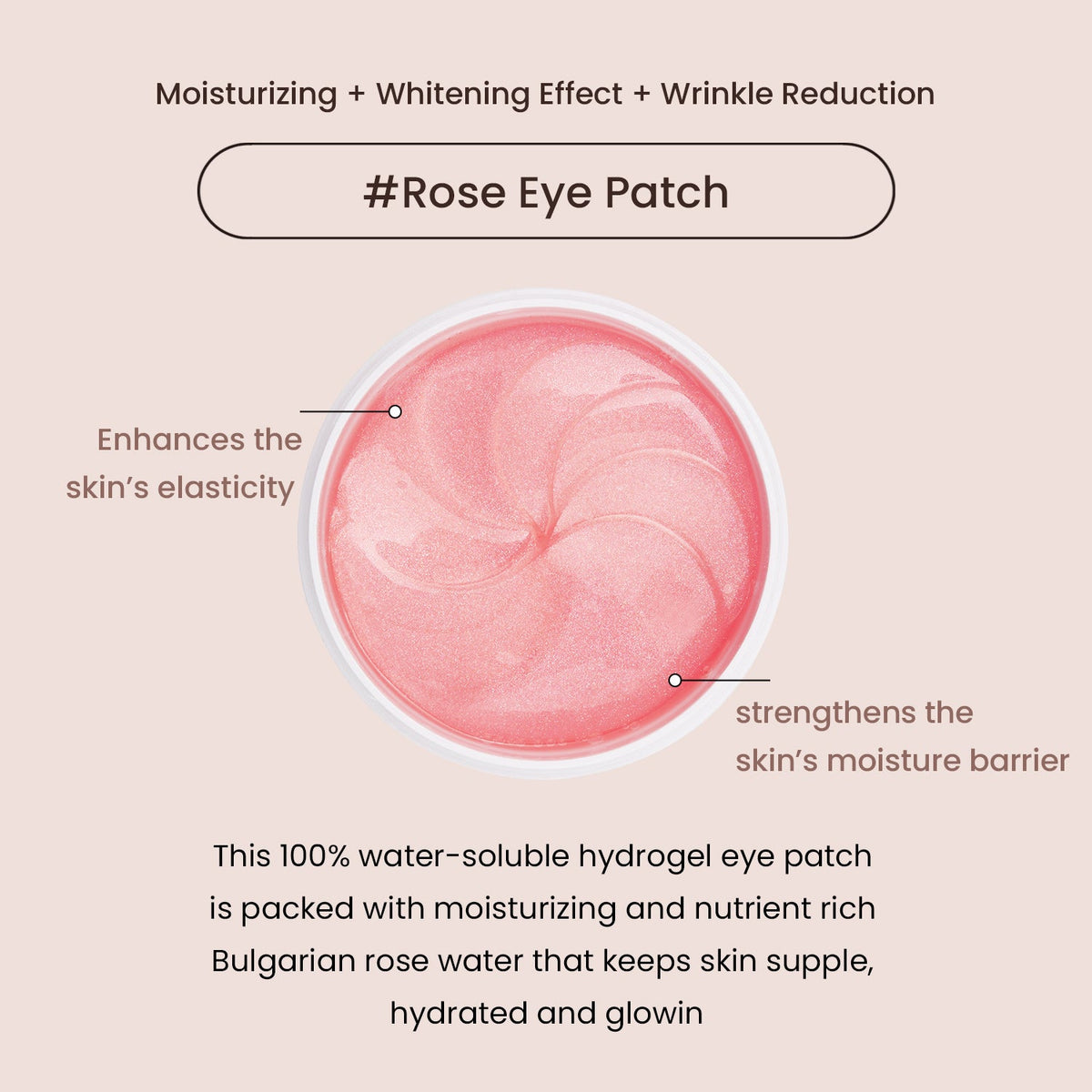 heimish Bulgarian Rose Water Hydrogel Eye Patch 60pcs