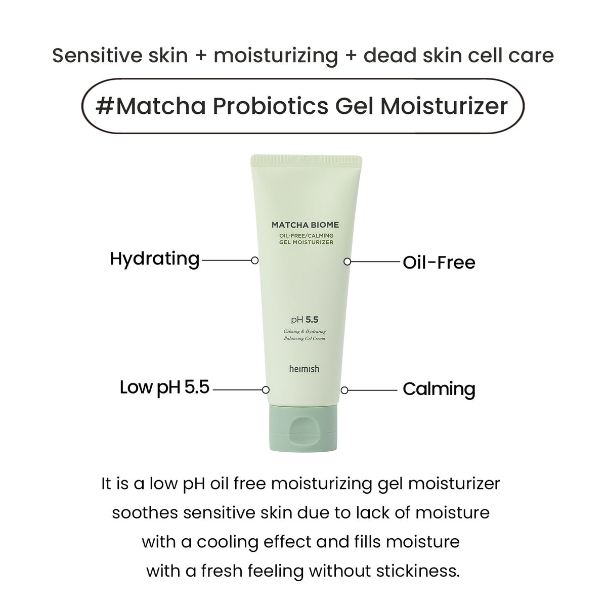 heimish Matcha Biome Oil-Free Calming Gel Moisturizer 100ml