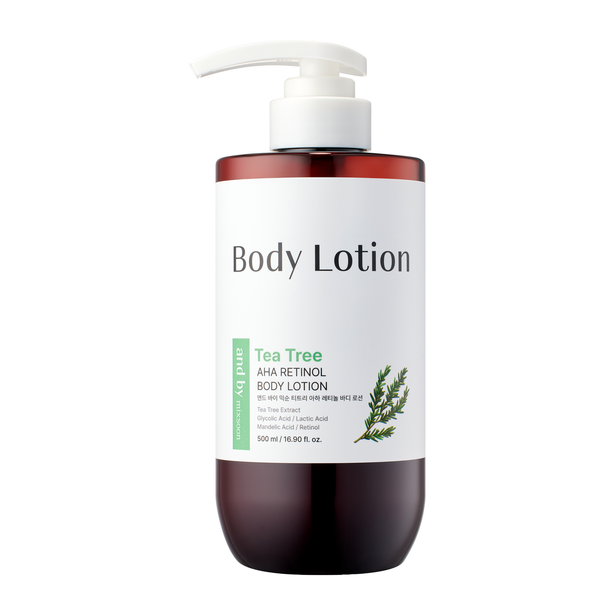 mixsoon and by mixsoon Tea Tree AHA Retinol Body Lotion 500ml