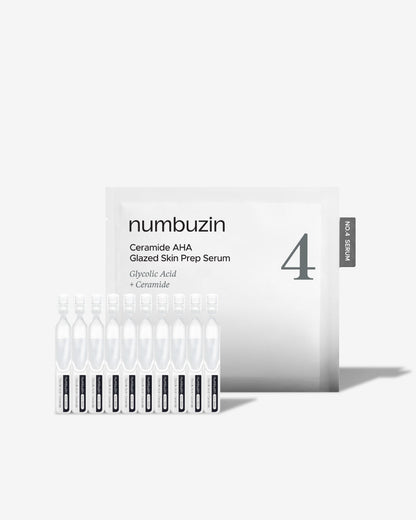 numbuzin No.4 Ceramide AHA Glazed Skin Prep Serum Vial Set 1.3ml x 10 vials