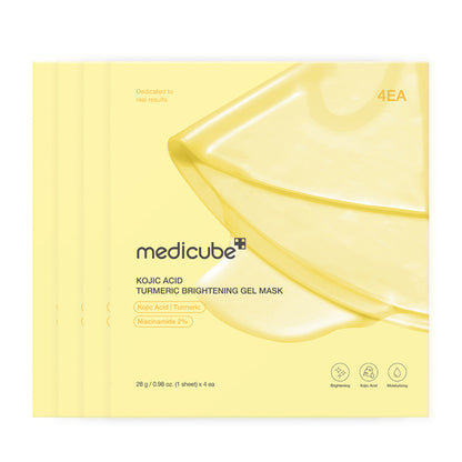 medicube Kojic Acid Turmeric Brightening Gel Mask Set 28g x 4 sheets
