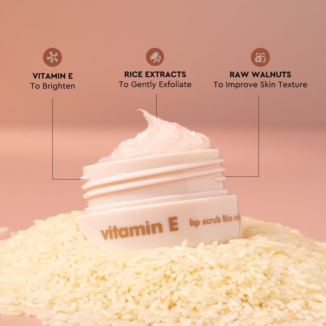 THE FACE SHOP Vitamin E Lip Scrub Rice 14g