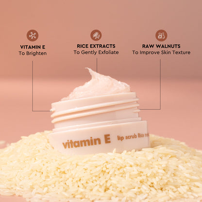 THE FACE SHOP Vitamin E Lip Scrub Rice 14g