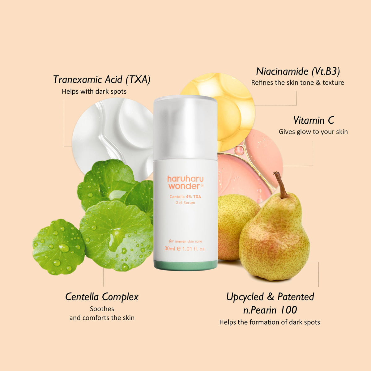 haruharu wonder Centella 4% TXA Gel Serum 30ml