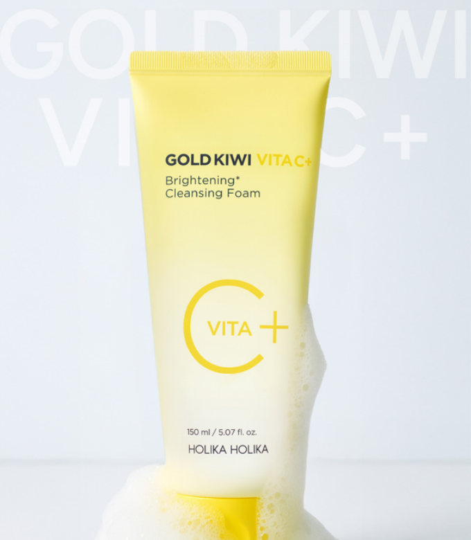 HOLIKA HOLIKA Gold Kiwi Vita C+ Brightening Cleansing Foam 150ml
