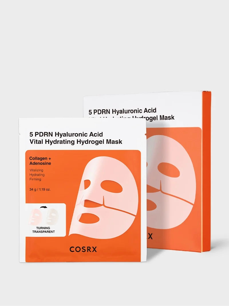 COSRX 5 PDRN Hyaluronic Acid Vital Hydrating Hydrogel Mask Set 34g x 3 sheets