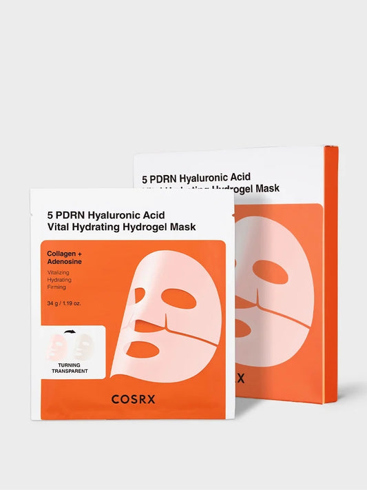 COSRX 5 PDRN Hyaluronic Acid Vital Hydrating Hydrogel Mask Set 34g x 3 sheets