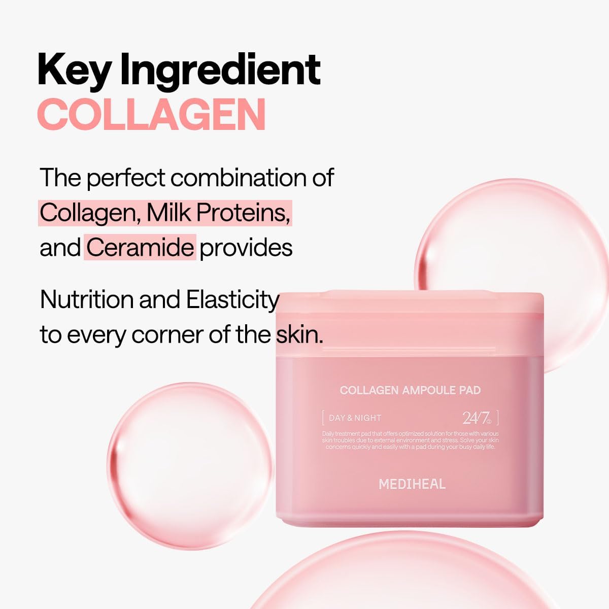MEDIHEAL Collagen Ampoule Pad 100 pads