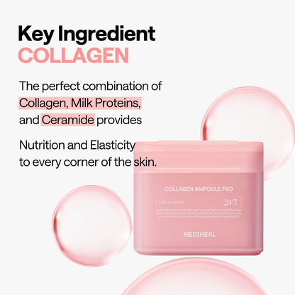 MEDIHEAL Collagen Ampoule Pad 100 pads