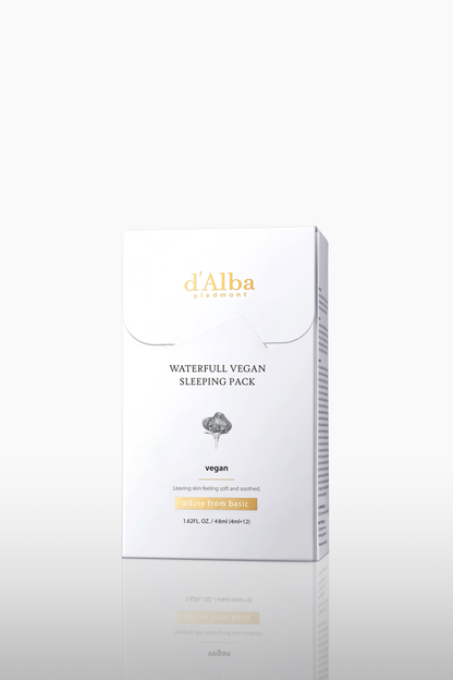 d'Alba Waterfull Vegan Sleeping Pack 4ml x 12 packs