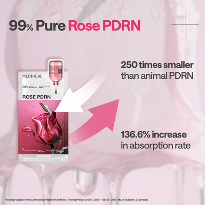 MEDIHEAL Rose PDRN Essential Mask Set 24ml x 10 sheets
