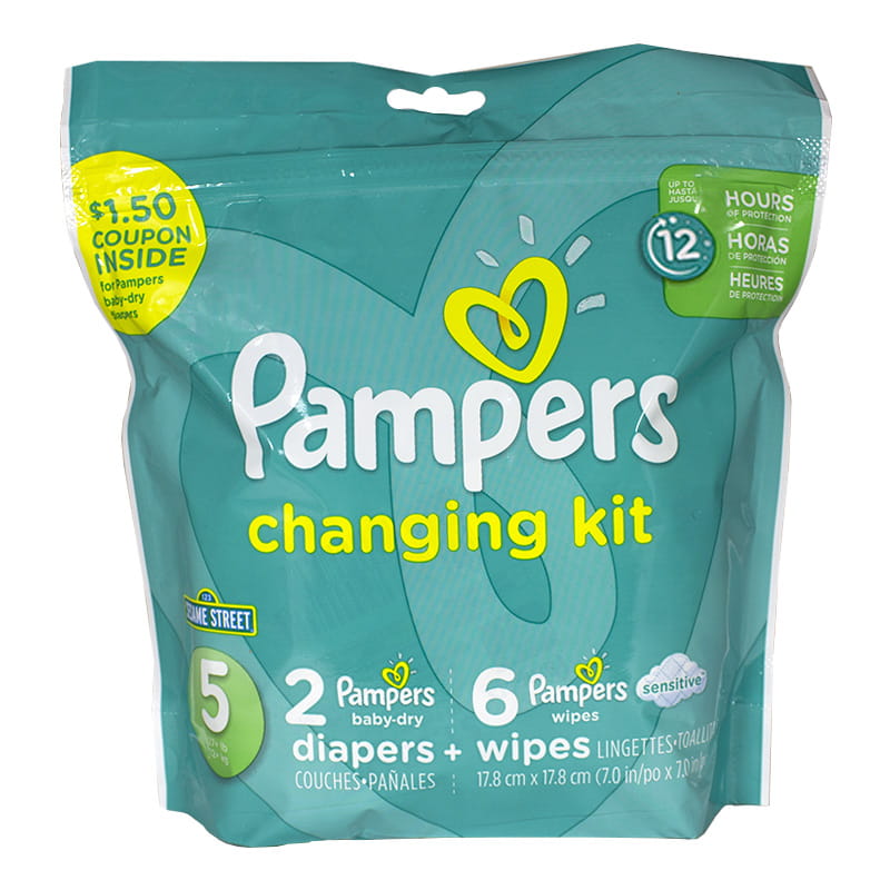 Pampers 8 Piece Changing Kit - Size 5