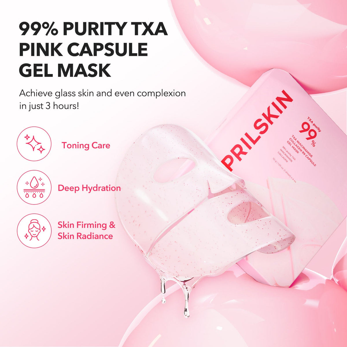 APRILSKIN TXA Niacinamide Collagen 99 Capsule Gel Mask Set 30g x 4 sheets