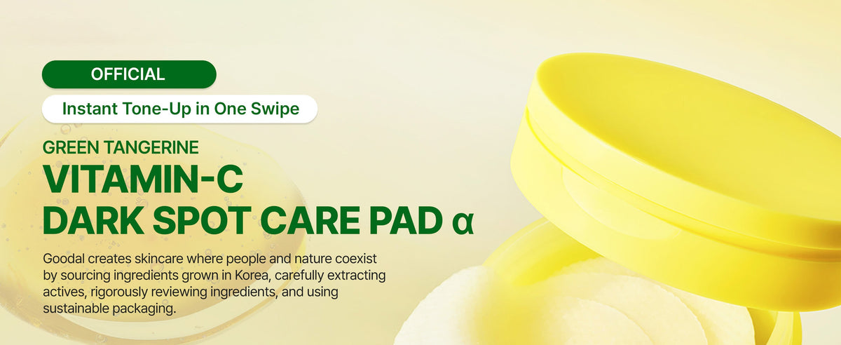 Goodal Green Tangerine Vita C Dark Spot Care Pad Alpha 70 pads