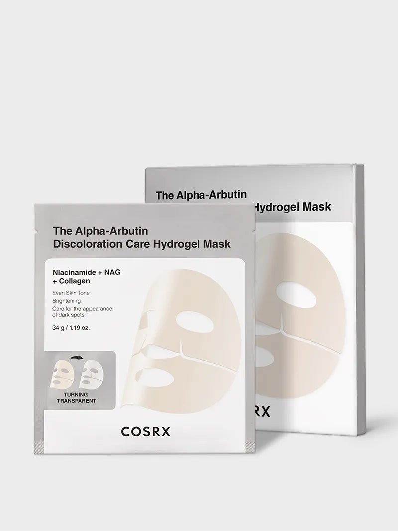 COSRX The Alpha-Arbutin Discoloration Care Hydrogel Mask Set 34g x 3 sheets