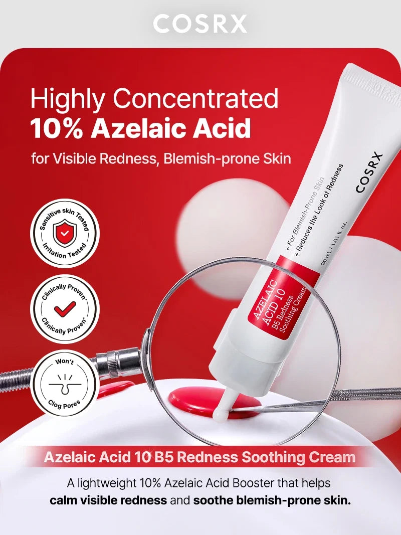 COSRX Azelaic Acid 10 B5 Redness Soothing Cream 30ml