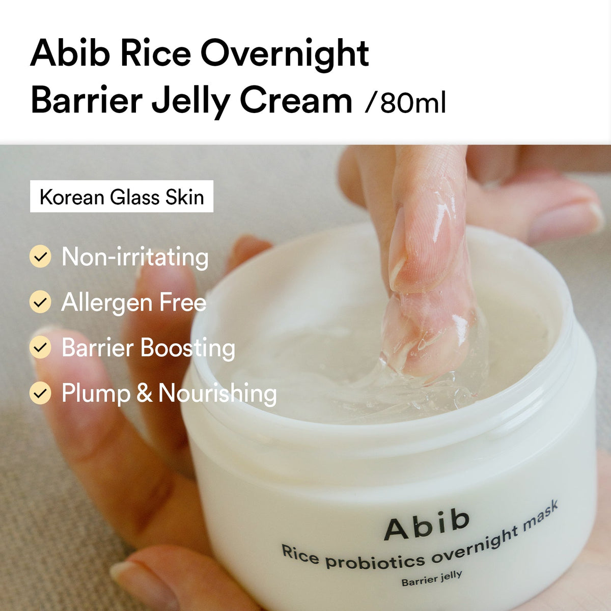 Abib Rice Probiotics Overnight Mask Barrier Jelly 80ml