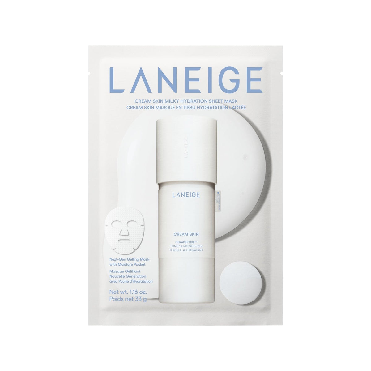 LANEIGE Cream Skin Milky Hydration Sheet Mask 33g x 1 sheet