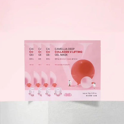 ROUND LAB Camellia Deep Collagen V Lifting Gel Mask Set 10g x 4 sheets