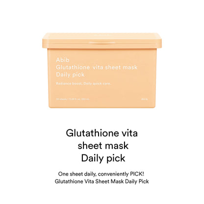 Abib Glutathione Vita Sheet Mask Daily Pick 30 sheets