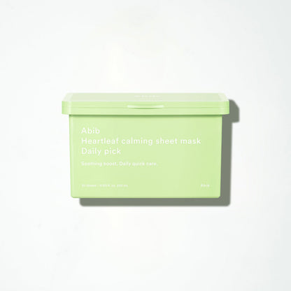 Abib Heartleaf Calming Sheet Mask Daily Pick 30 sheets