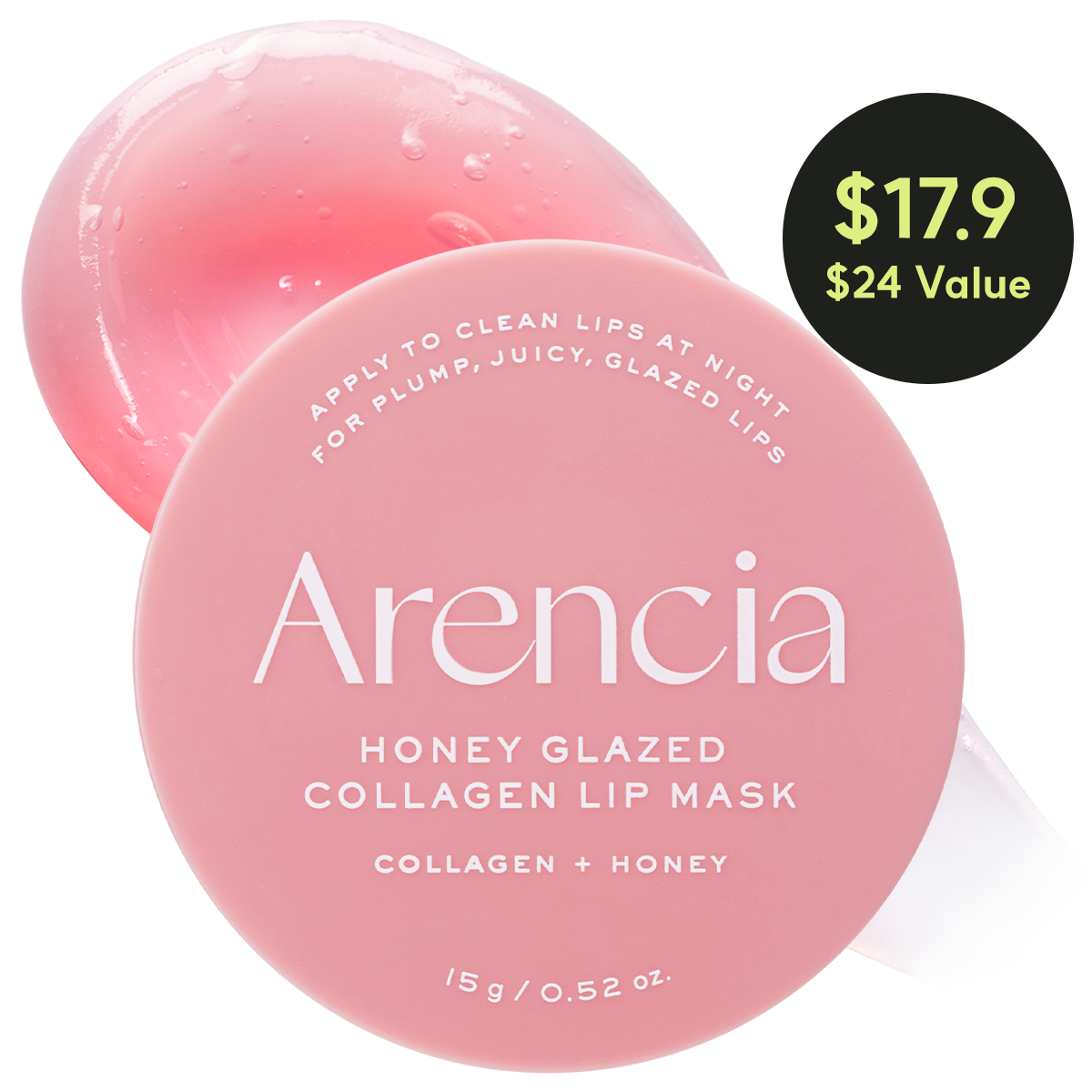 Arencia Honey Glazed Collagen Lip Mask 15g