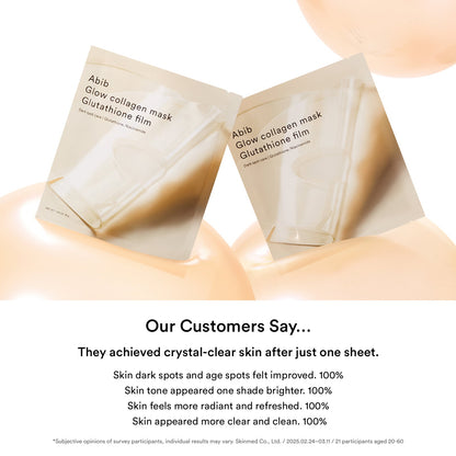 Abib Glow Collagen Mask Glutathione Film Set 38g x 4 sheets