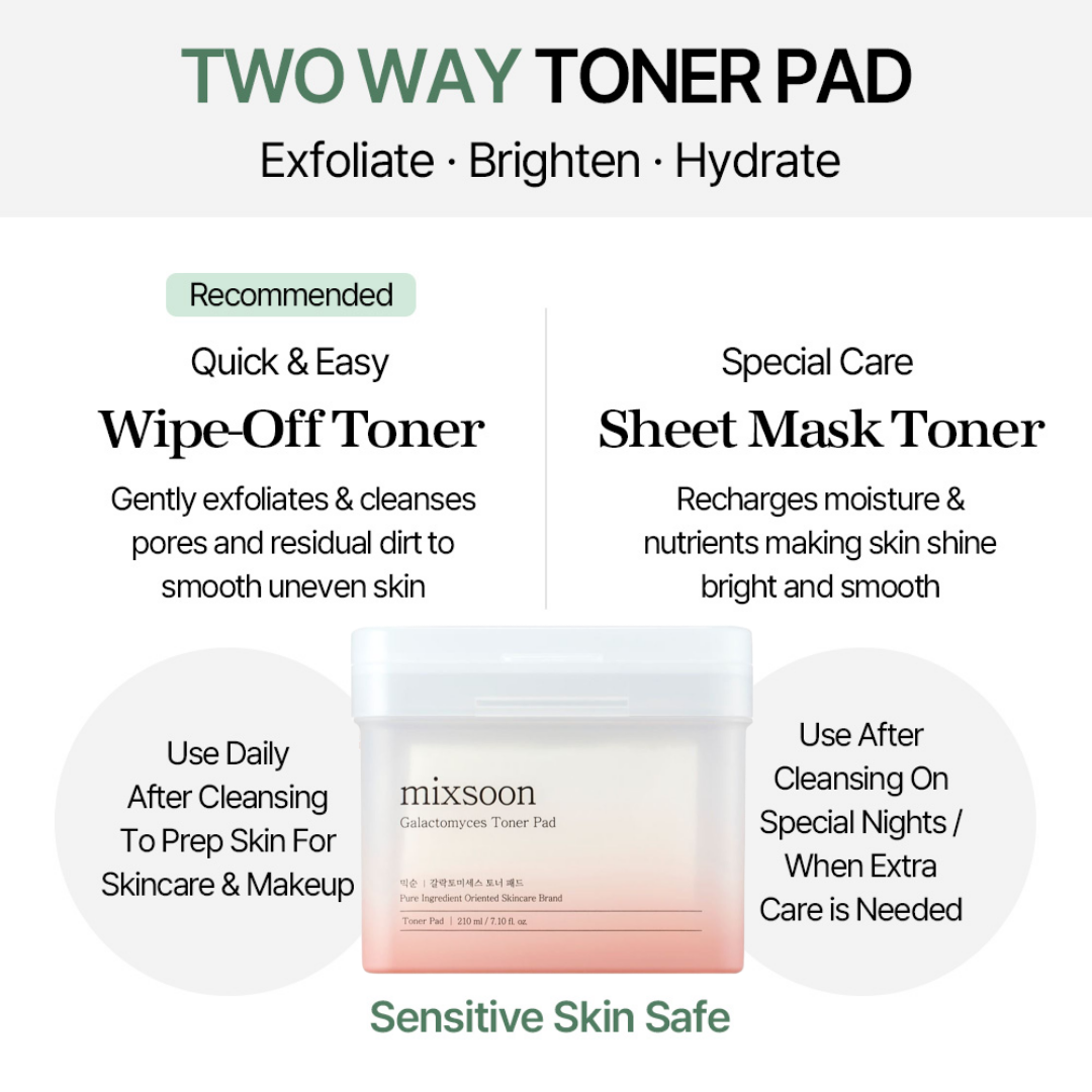 mixsoon Galactomyces Toner Pad 60 pads