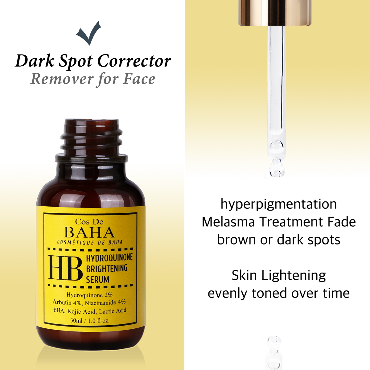 Cos De BAHA HB Hydroquinone Brightening Serum 30ml