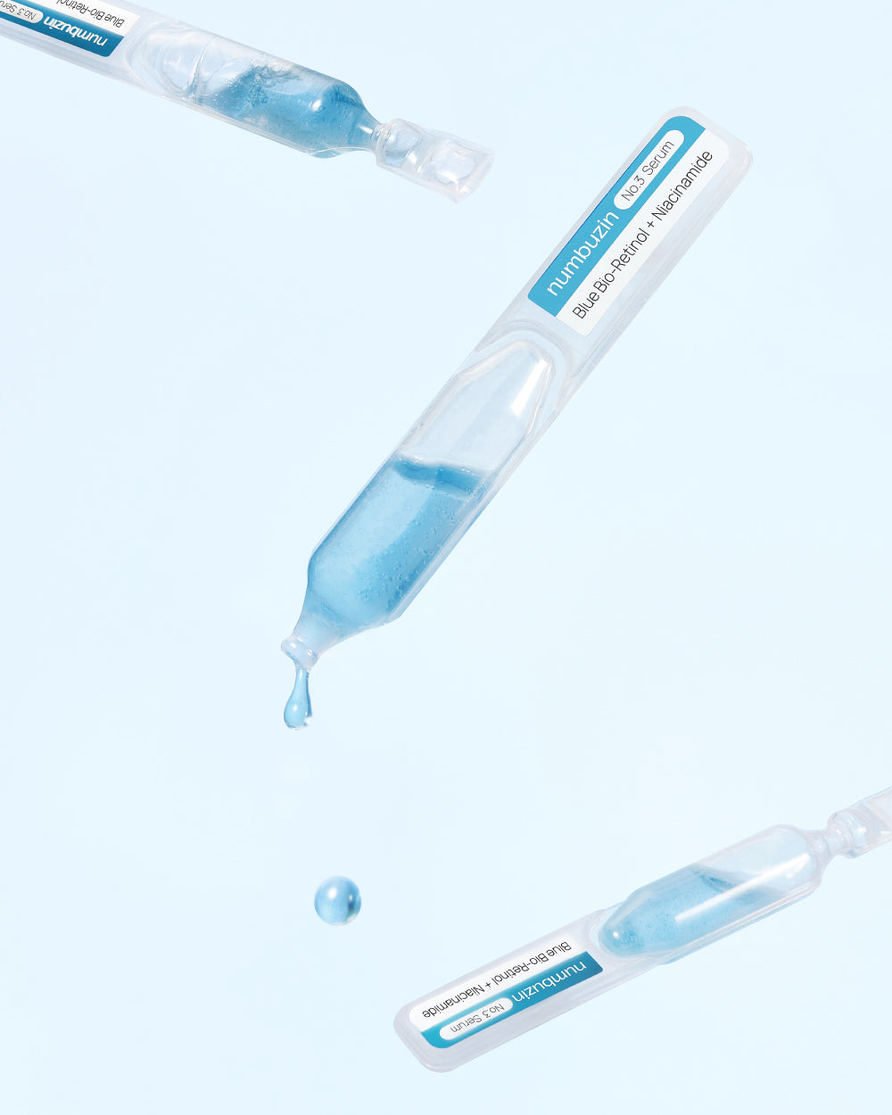 numbuzin No.3 Blue Bio-Retinol Pore Refining Serum Vial Set 1.3ml x 10 vials