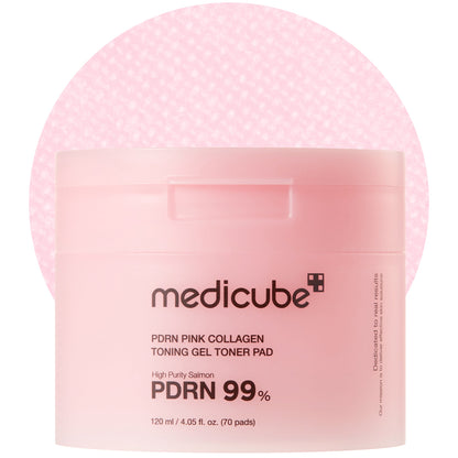 medicube PDRN Pink Collagen Toning Gel Toner Pad 70 pads