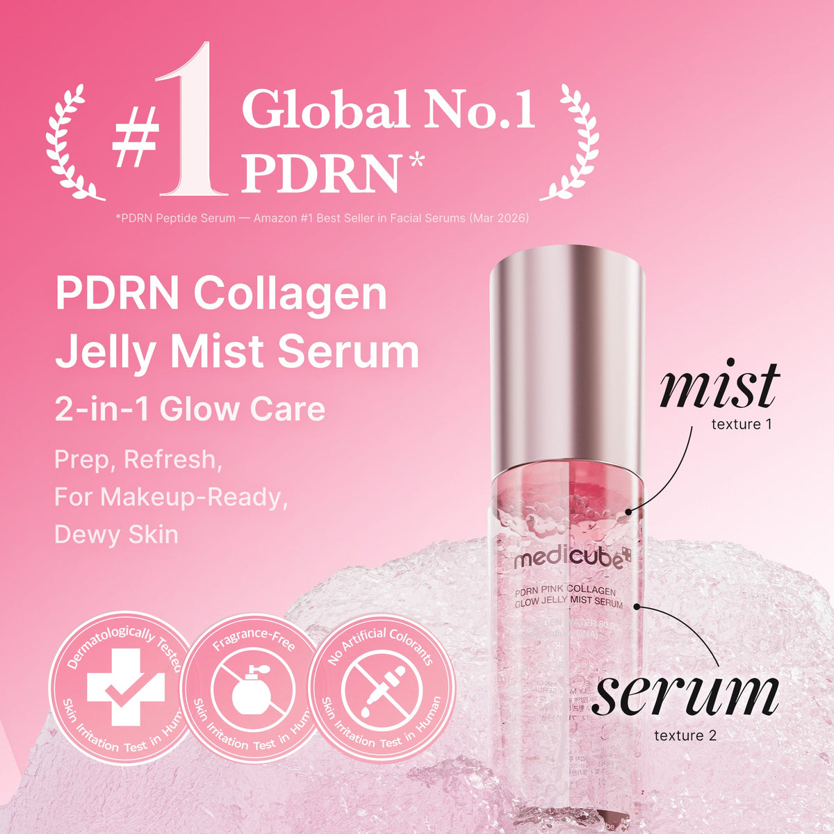 medicube PDRN Pink Collagen Glow Jelly Mist Serum 100ml