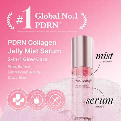 medicube PDRN Pink Collagen Glow Jelly Mist Serum 100ml