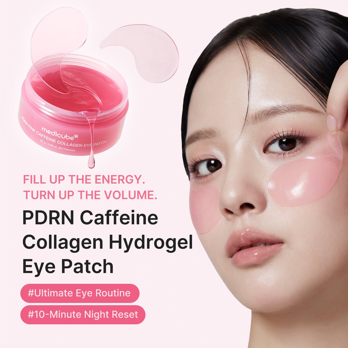 medicube PDRN Pink Caffeine Collagen Eye Patch 60 patches