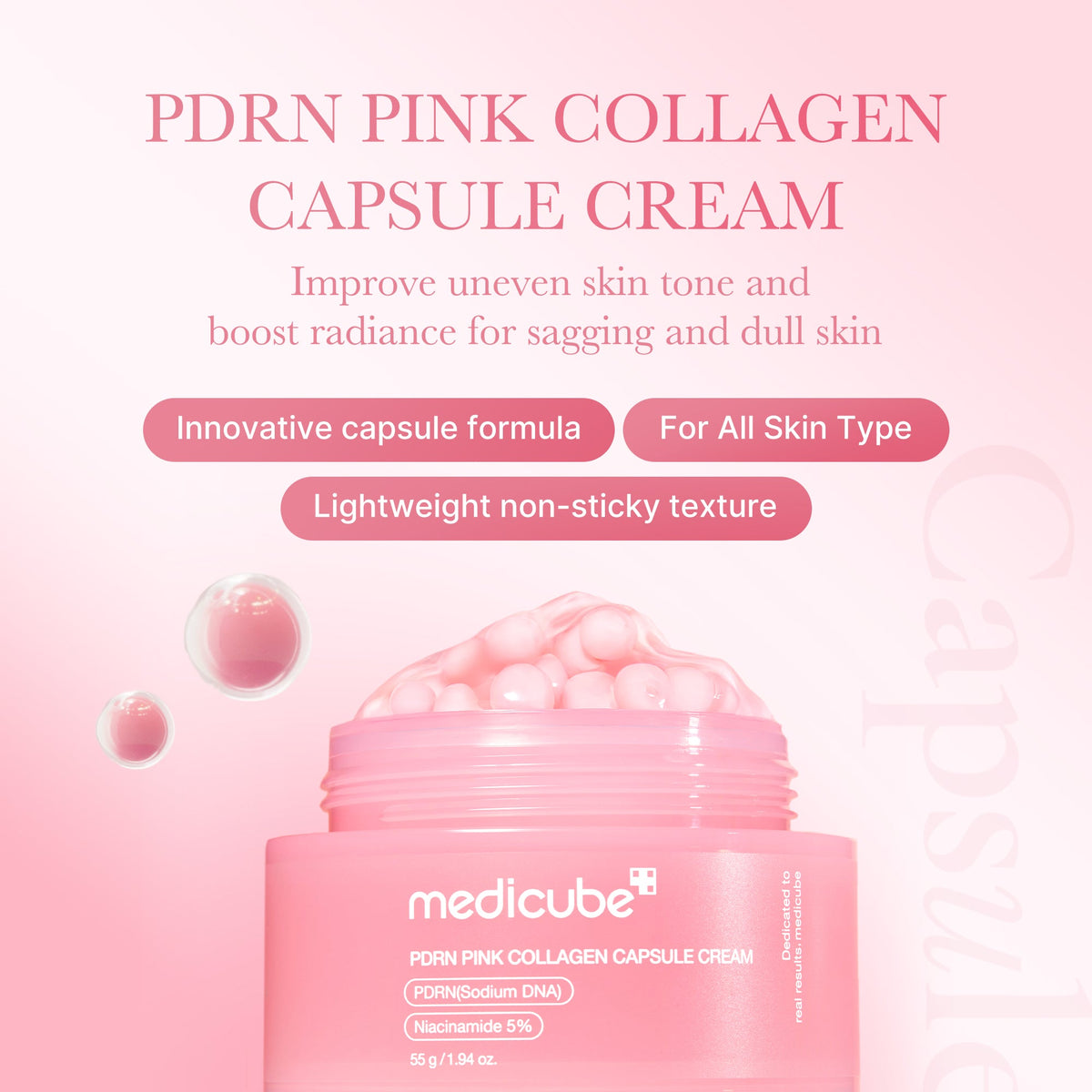 medicube PDRN Pink Collagen Capsule Cream 55g