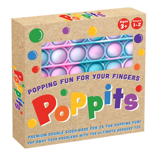 Cartamundi Poppits Pink Tie Dye Square Sensory Toy