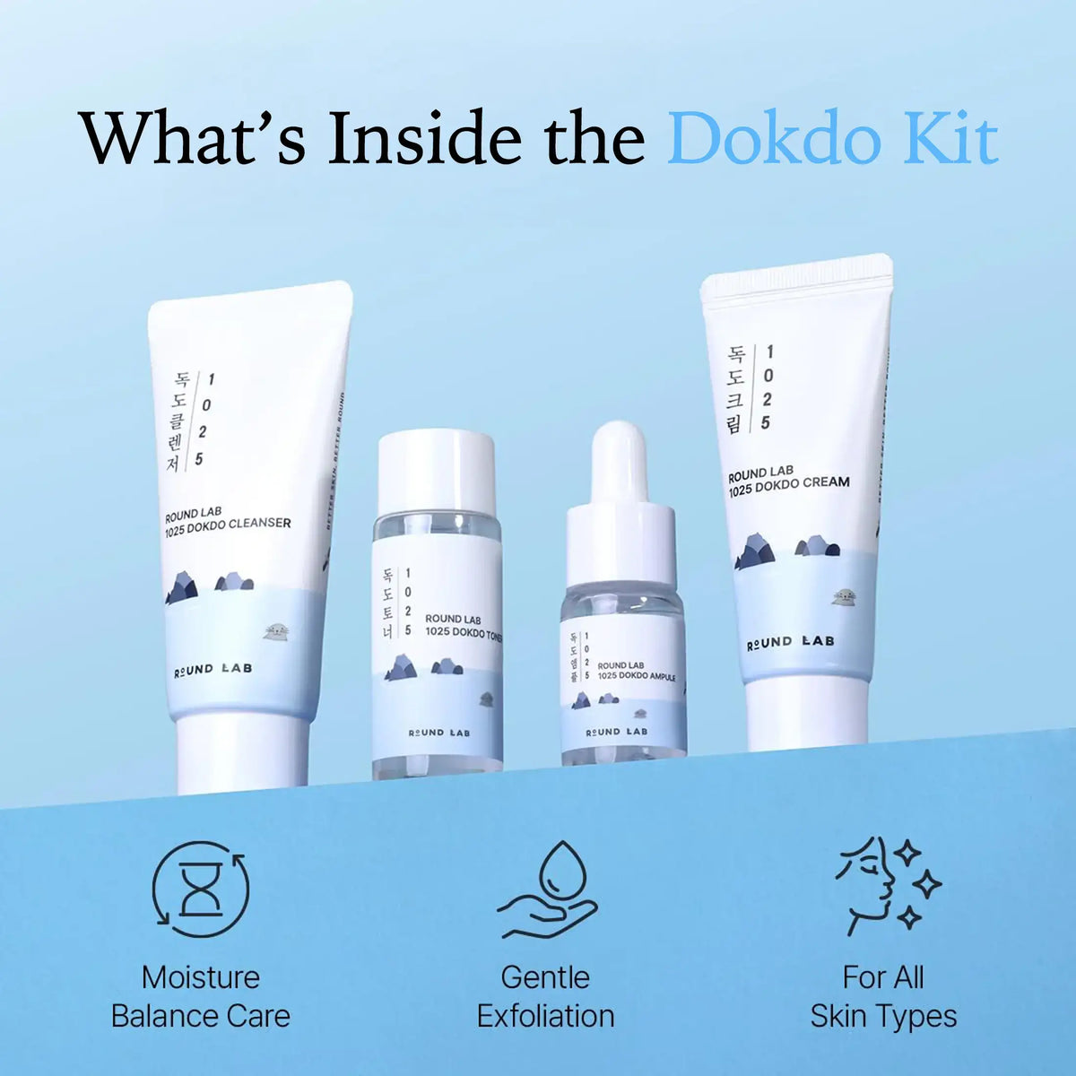 ROUND LAB 1025 Dokdo Trial Kit 4 pcs