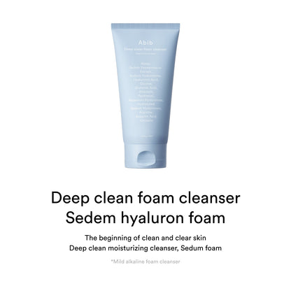 Abib Deep Clean Foam Cleanser Sedum Hyaluron Foam 150ml